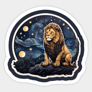 The Starlit Lion Sticker